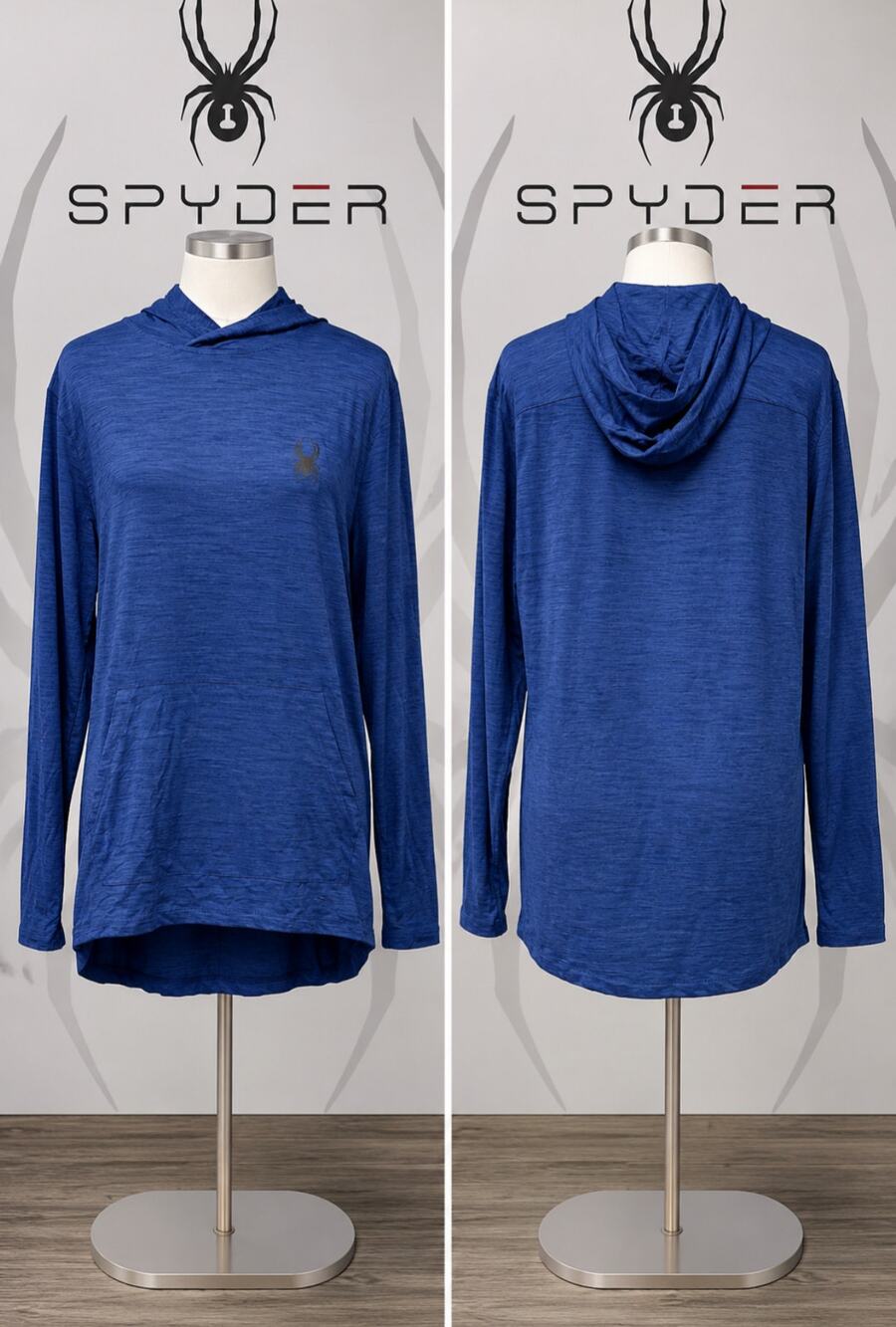 Spyder Active ProWeb Men’s Blue Performance Pullover Hoodie XXL SPM835U